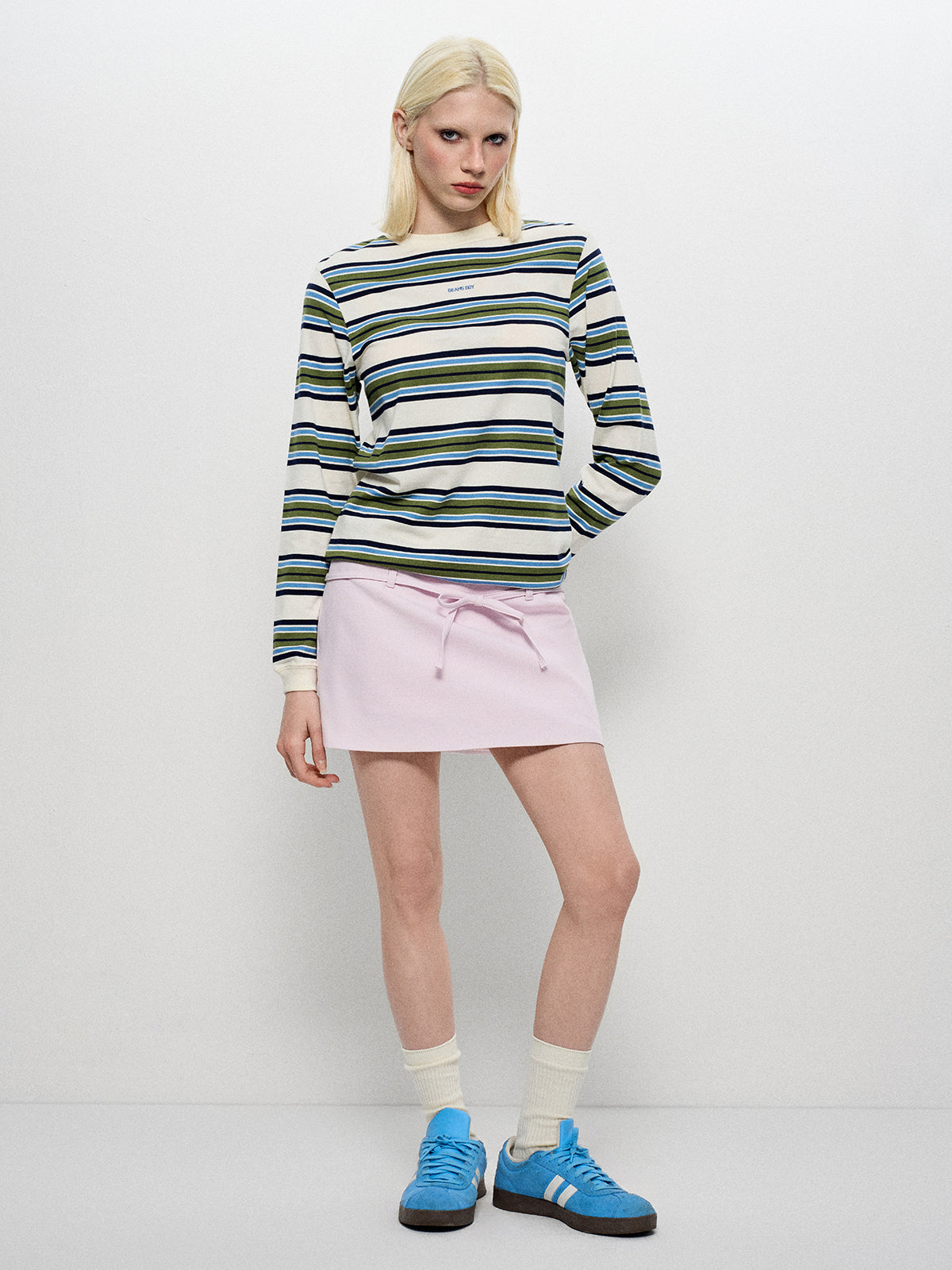 Quiet Bow Line Skirt - Blush Minimal