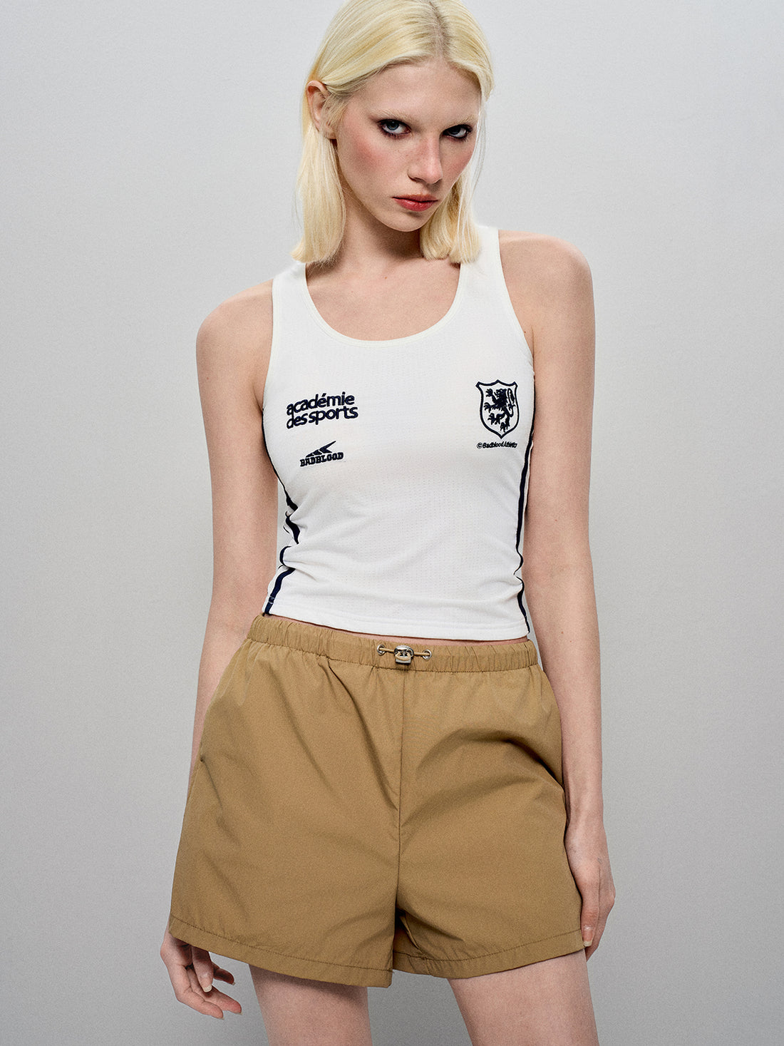 Athletic Cut Tank - Chalk White