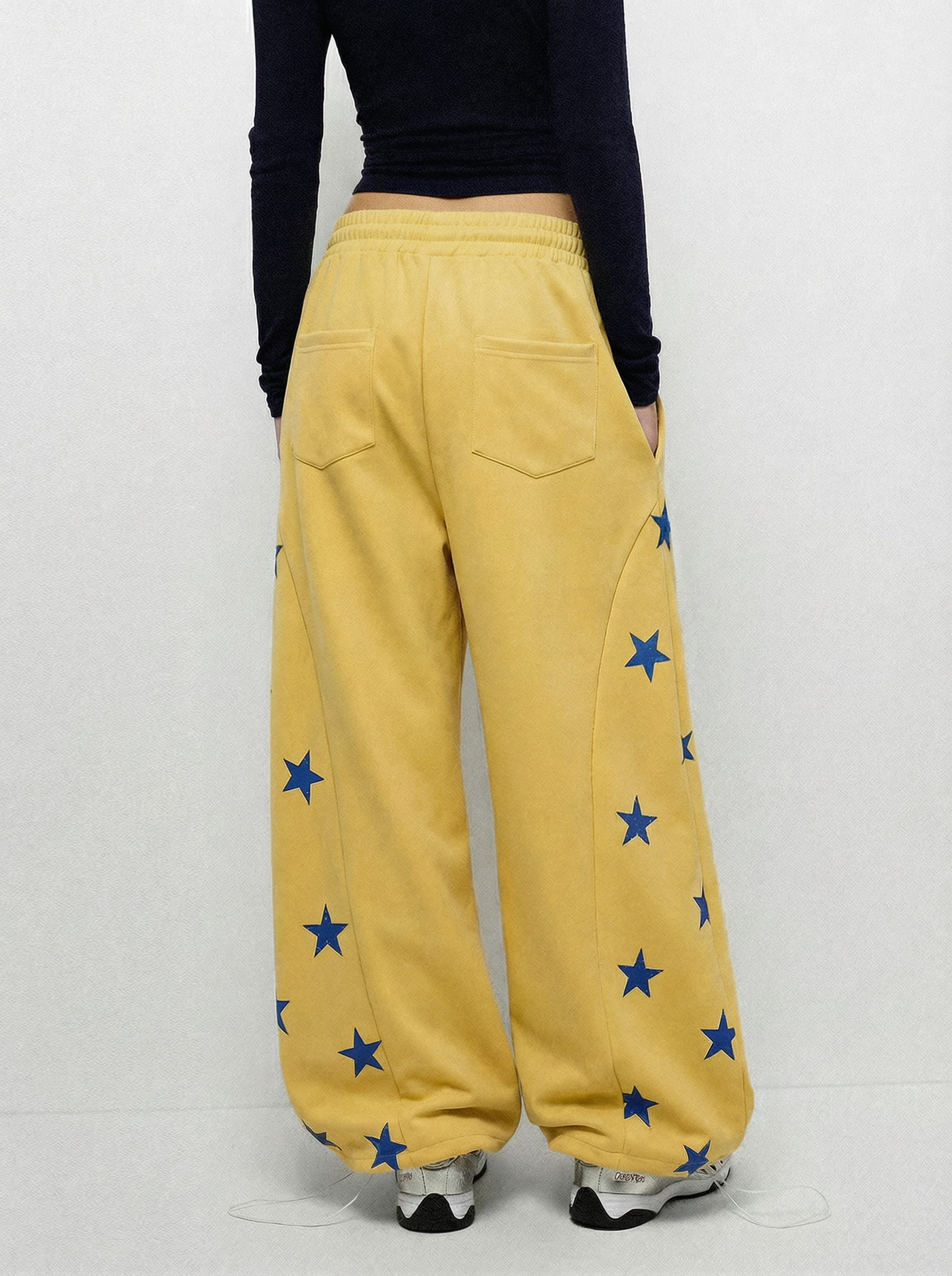 Lucky Skies Jog Barrel Pants - Lemon Yellow