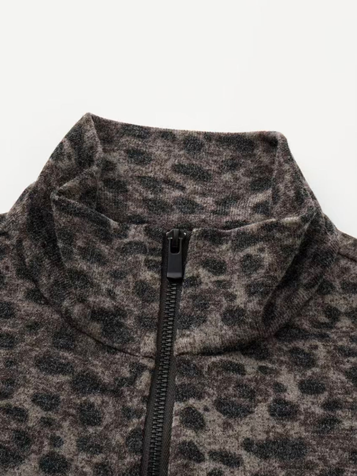 Brick Lane Skimming Graphic Print Long Sleeve Tee - Brown