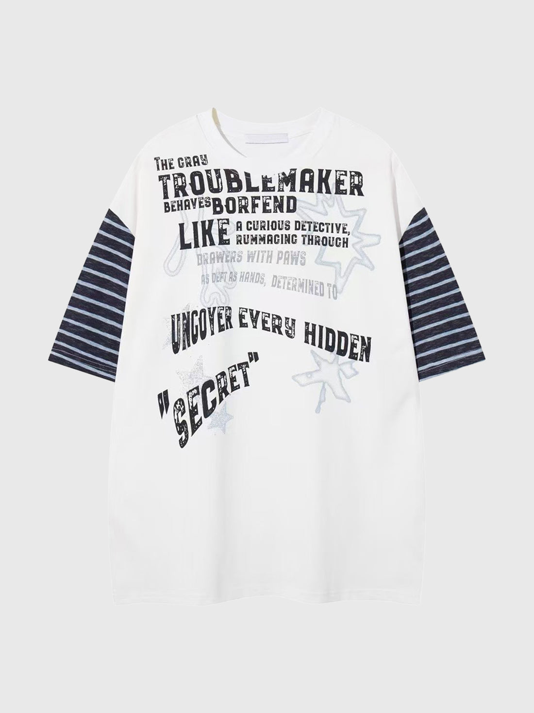 Mixed Signal Stripe Tee - Chalk White