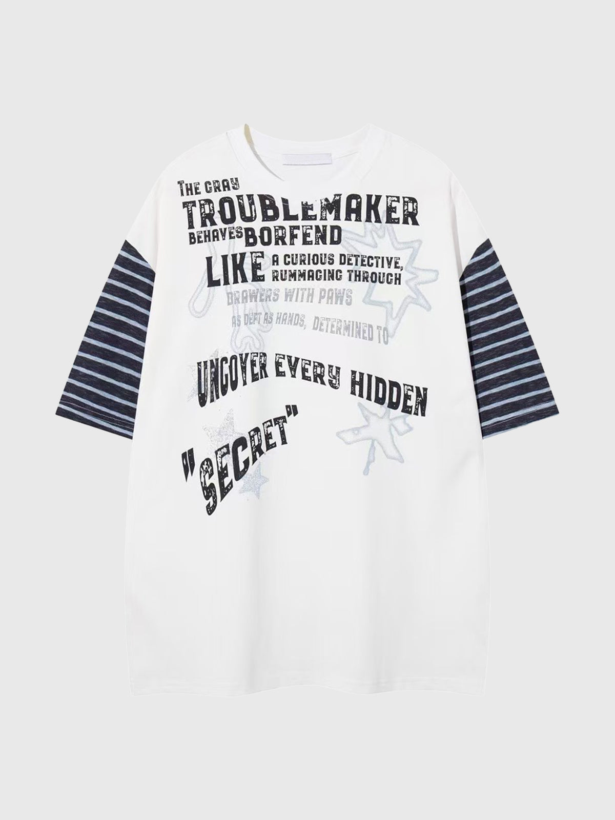 Mixed Signal Stripe Tee - Chalk White