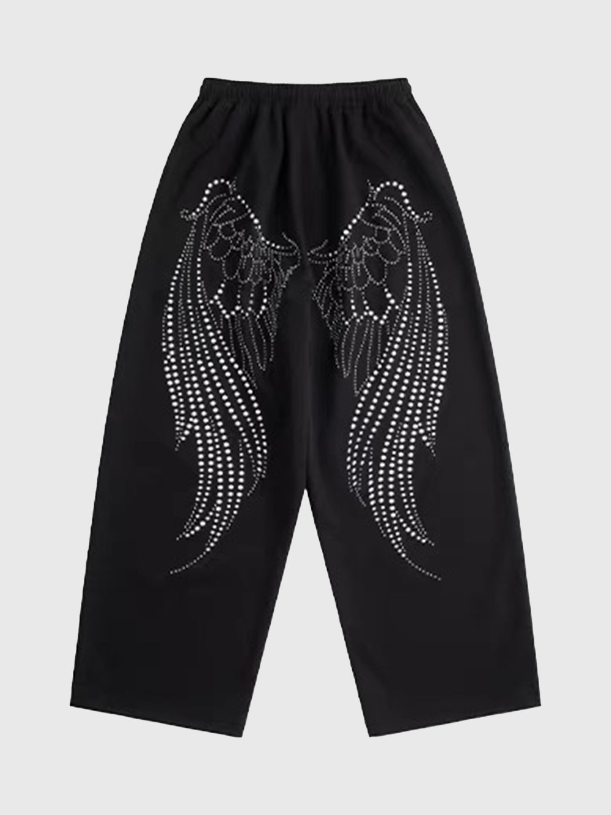 Co-ed Dorm Baggy Graphic Print Maxi Pants - Black