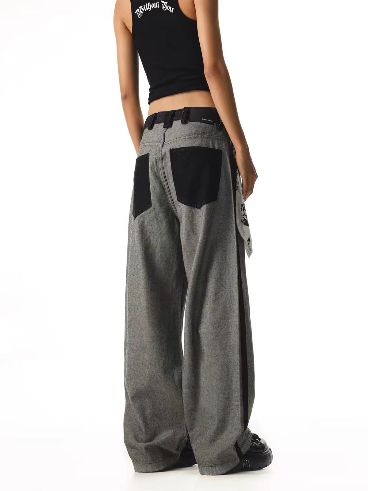 Weekday Outdoor Wide-leg Multi-Pocket Utility Cargo Maxi Pants - Grey