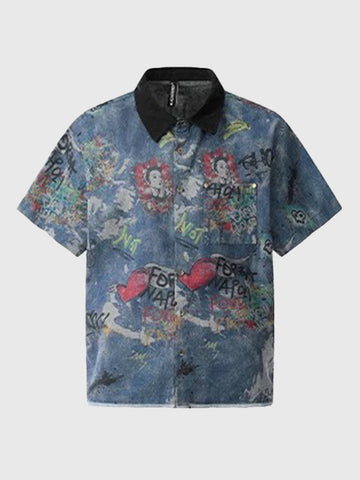 Late Checkout Shirt – Graffiti Denim