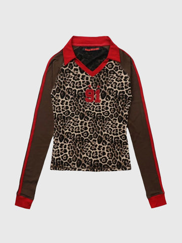 Lucky 91 Polo – Leopard Rouge