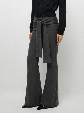 Knot Today Flare Pants – Dark Grey