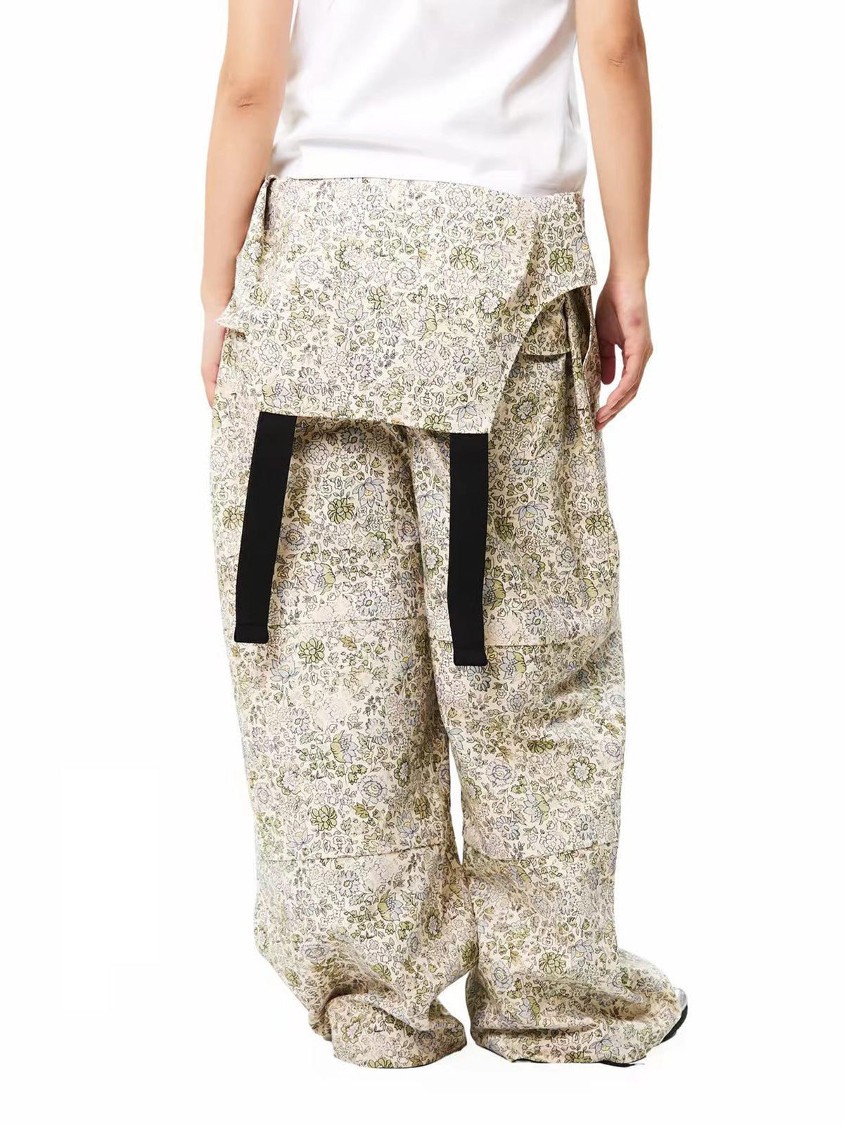 Weekday Outdoor Wide-leg Camouflage Strap Cargo Jumpsuit - Grey