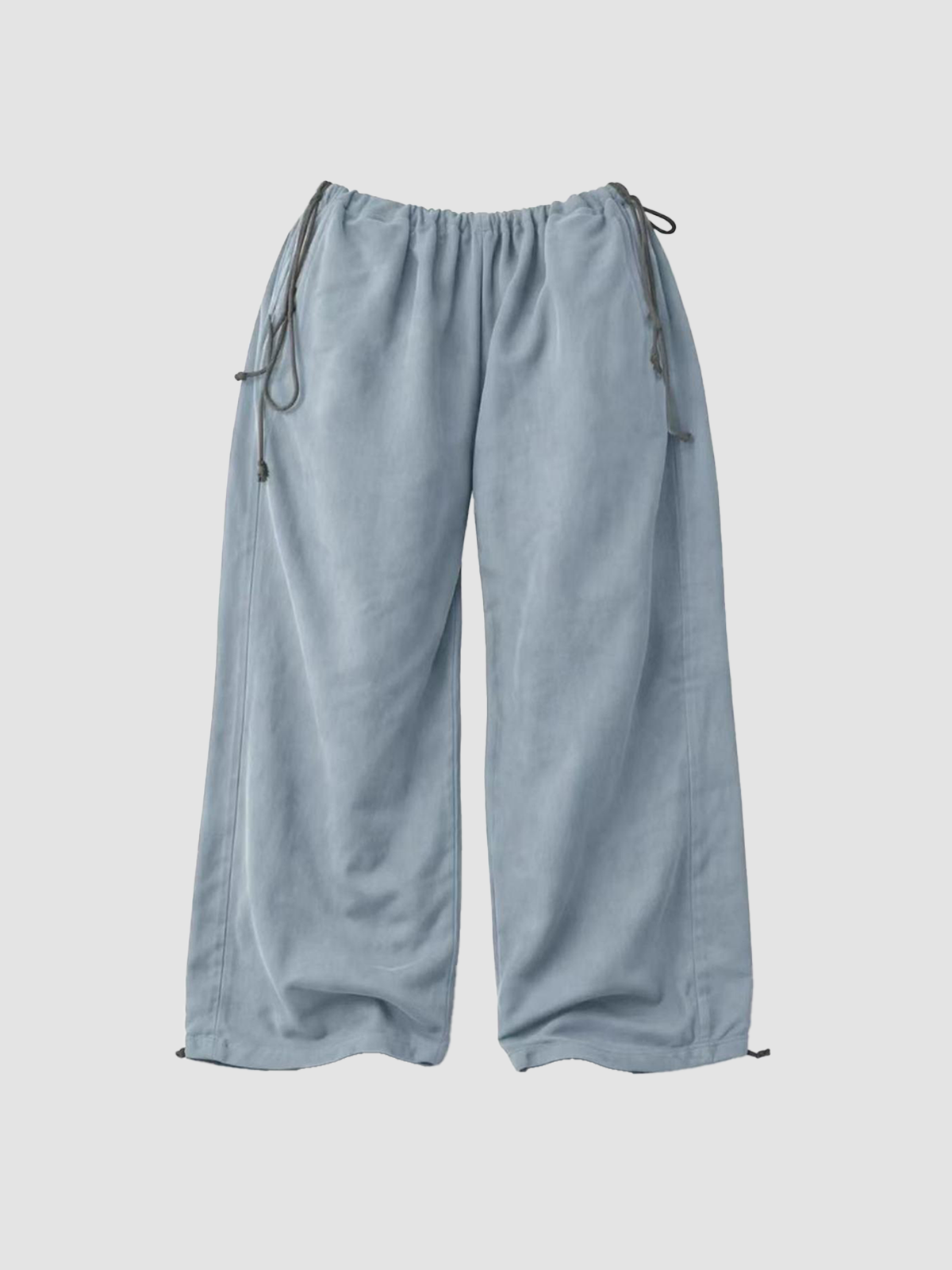 Weekday Outdoor Drawstring Hem Relaxed Cargo Maxi Pants - Light Blue