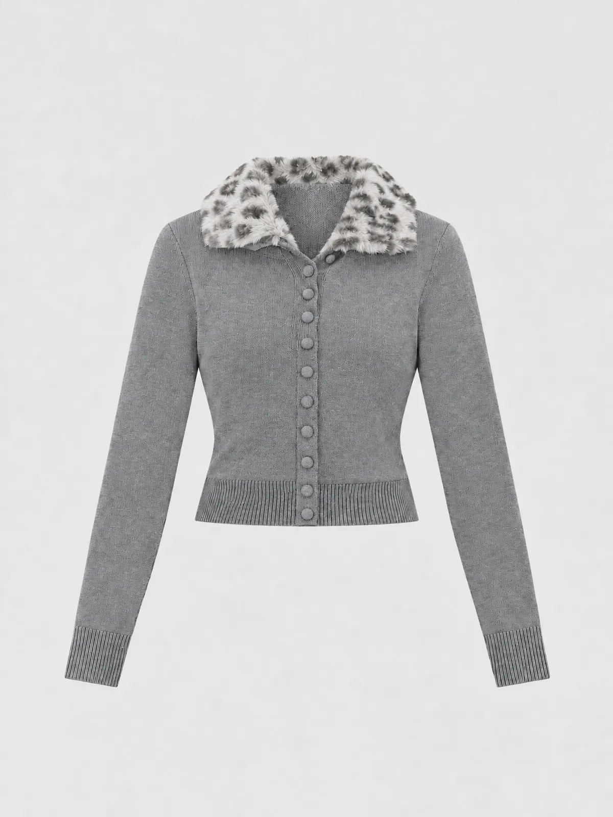 Brick Lane Ribbed Button-Down Long Sleeve Henley Tee - Grey