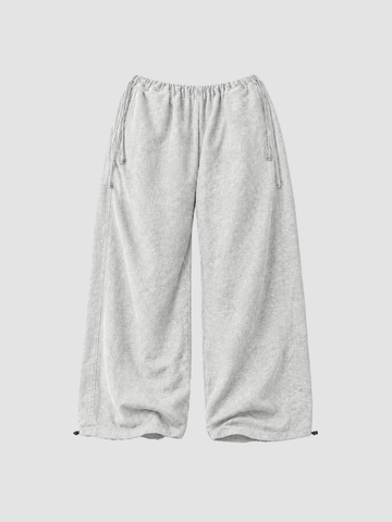 Weekday Outdoor Ruched Drawstring Parachute Maxi Pants - Sage Green