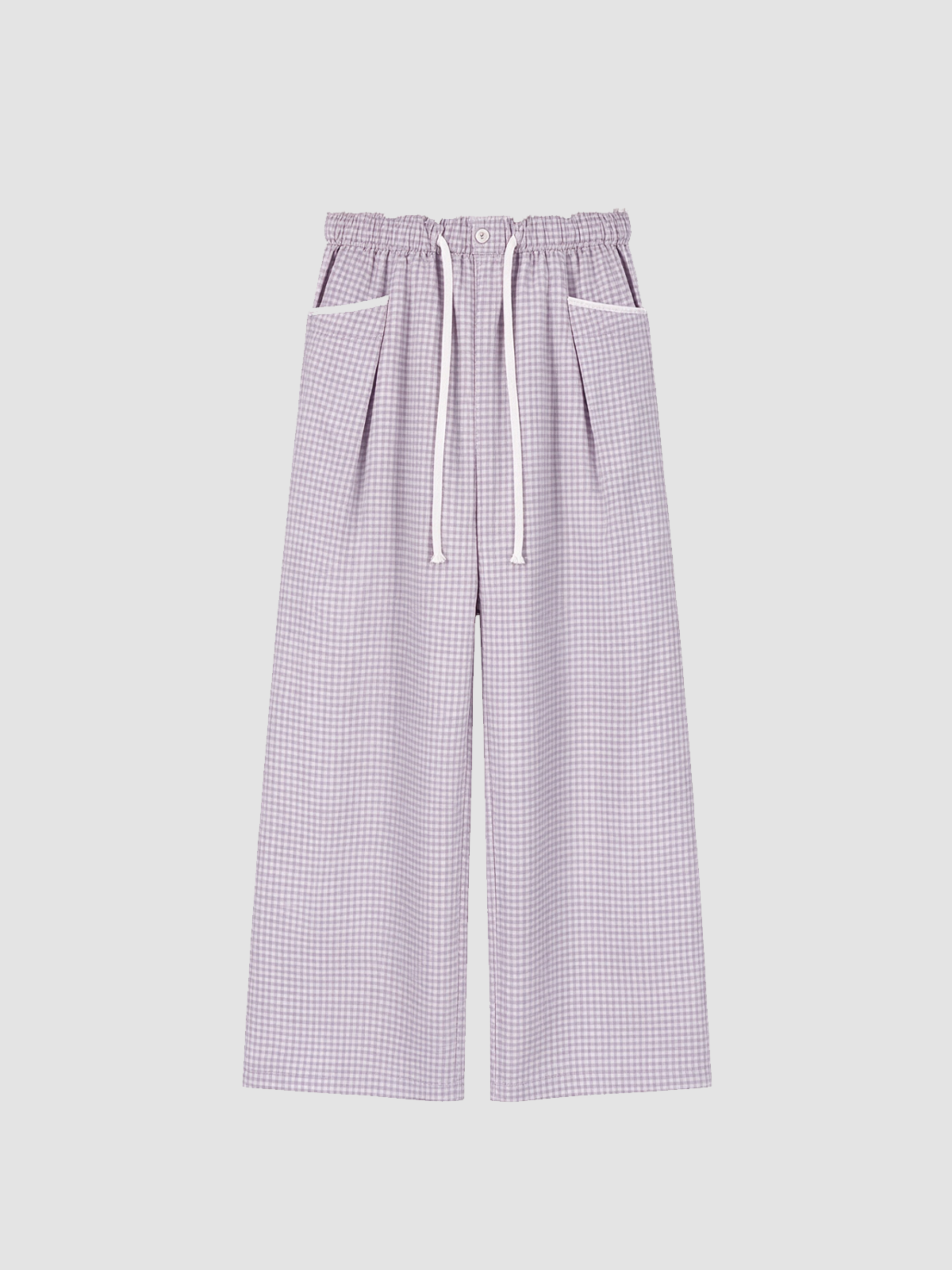 Brick Lane Floral Pattern Drawstring Maxi Pants - Pink/White