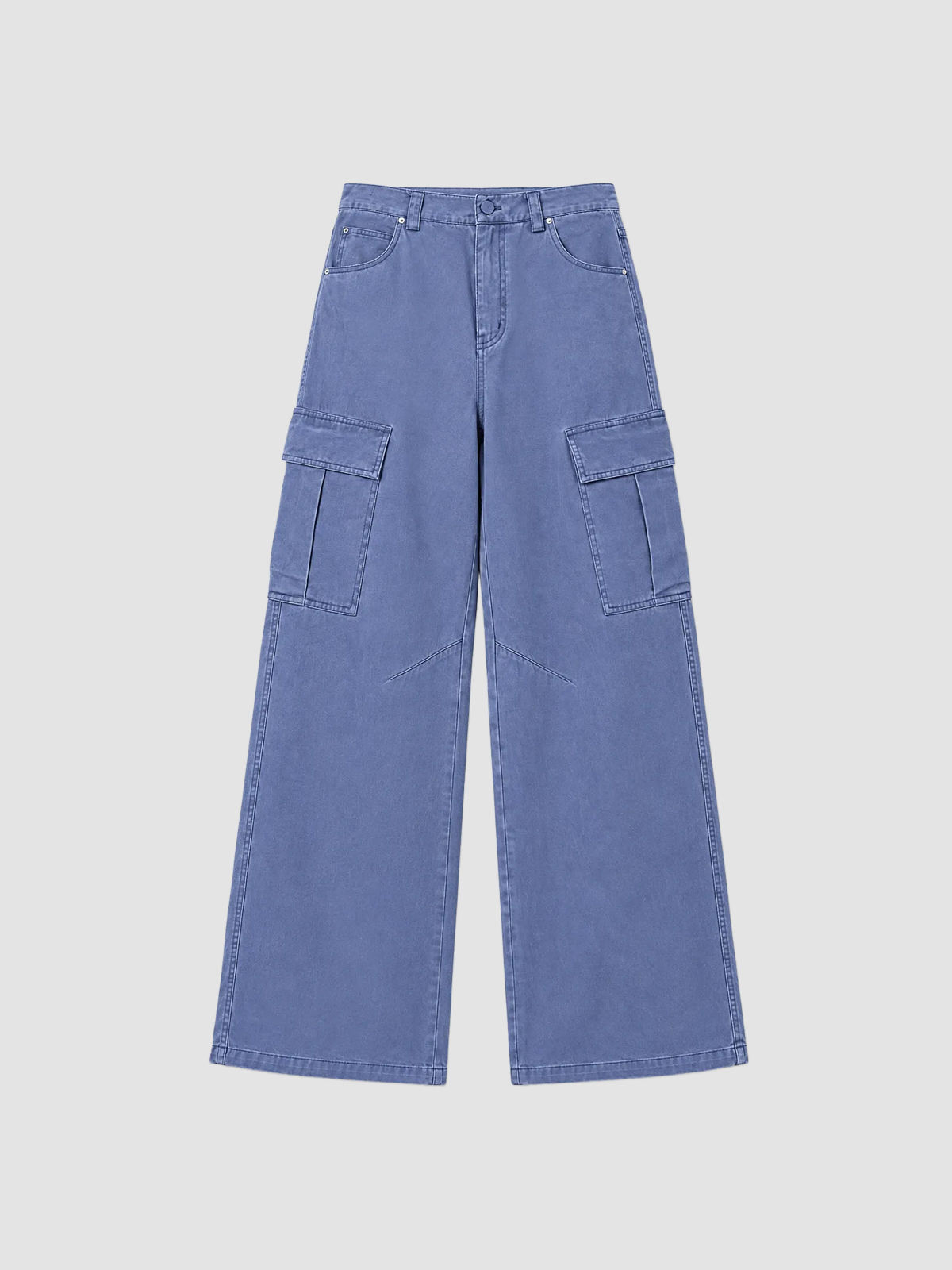 Weekday Outdoor Relaxed Wide-Leg Parachute Cargo Maxi Pants - Blue