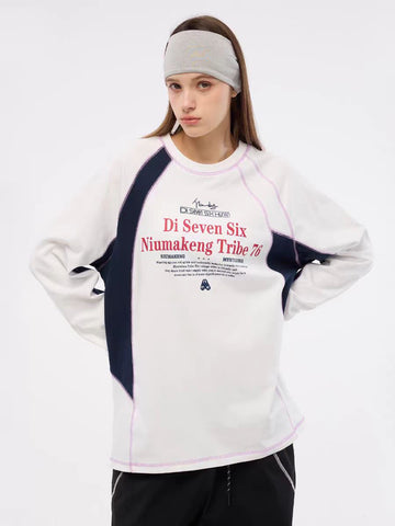 Practice Break Sleeve Top – Cream Blue