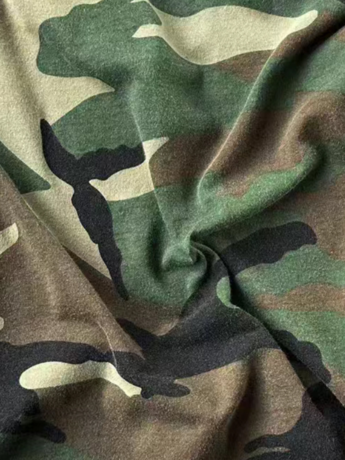 American Club Baggy Camouflage Graphic Crewneck Sweatshirt - Green