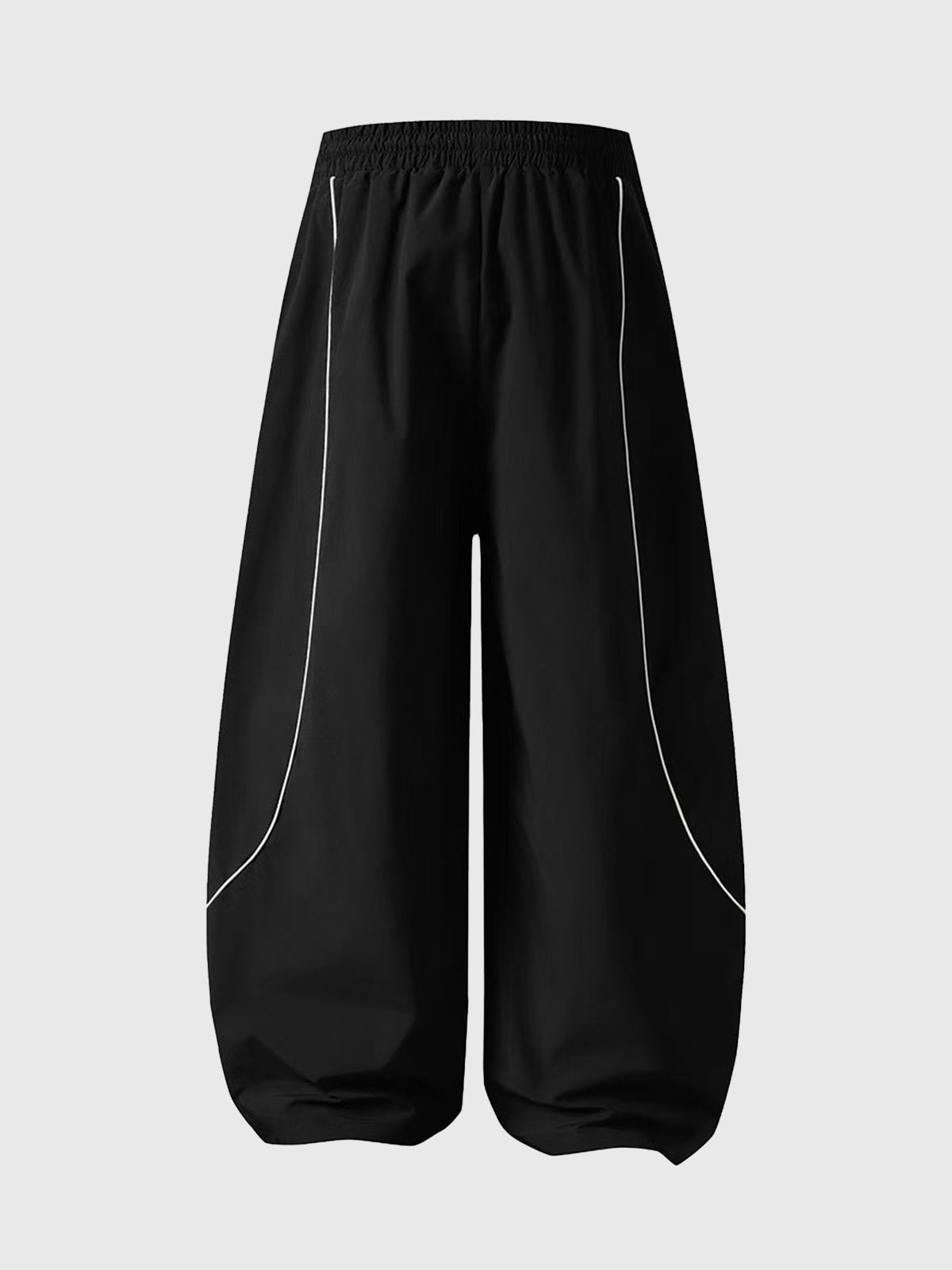 Quiet Pace Brrel Pants – Ivory Black