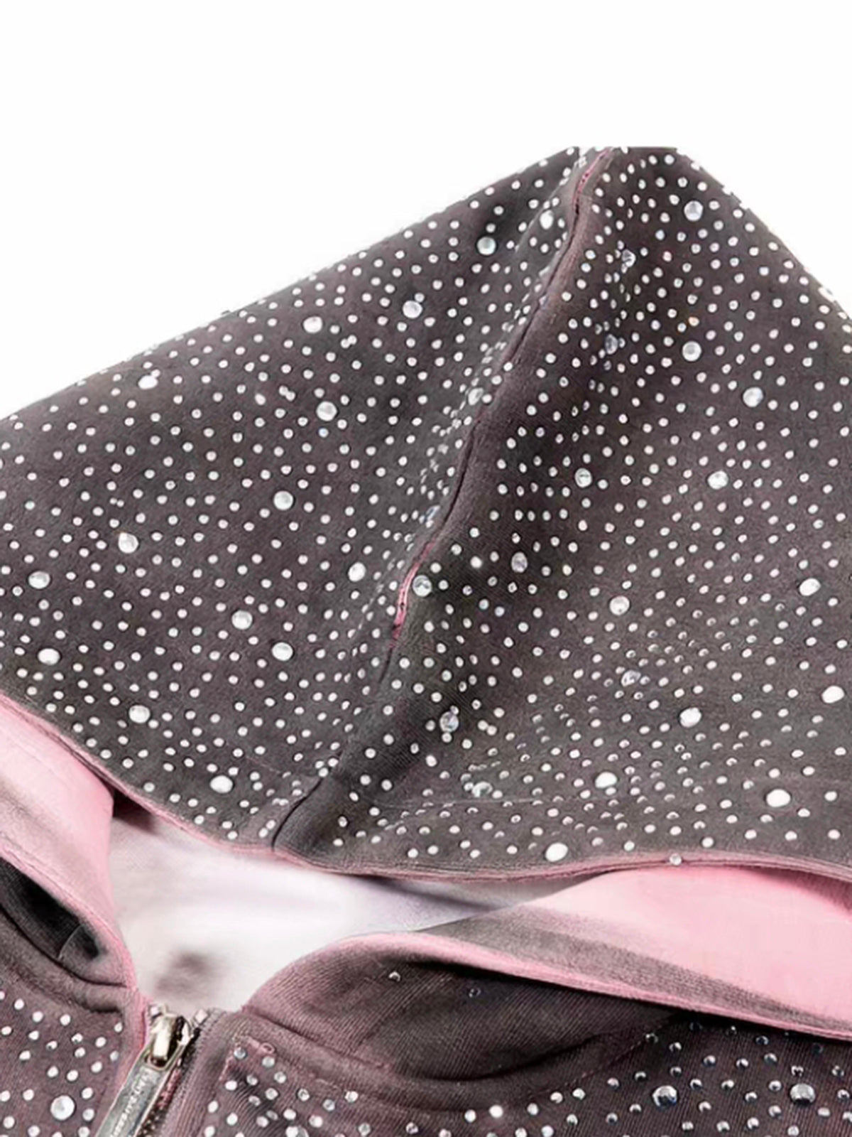 American Club Baggy Star Graphic Hooded Top - Pink