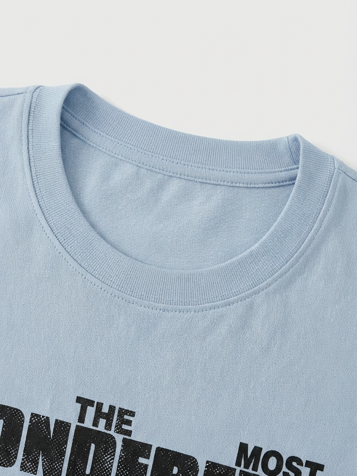 Co-ed Dorm Baggy Vintage Graphic Long Sleeve - Light Blue