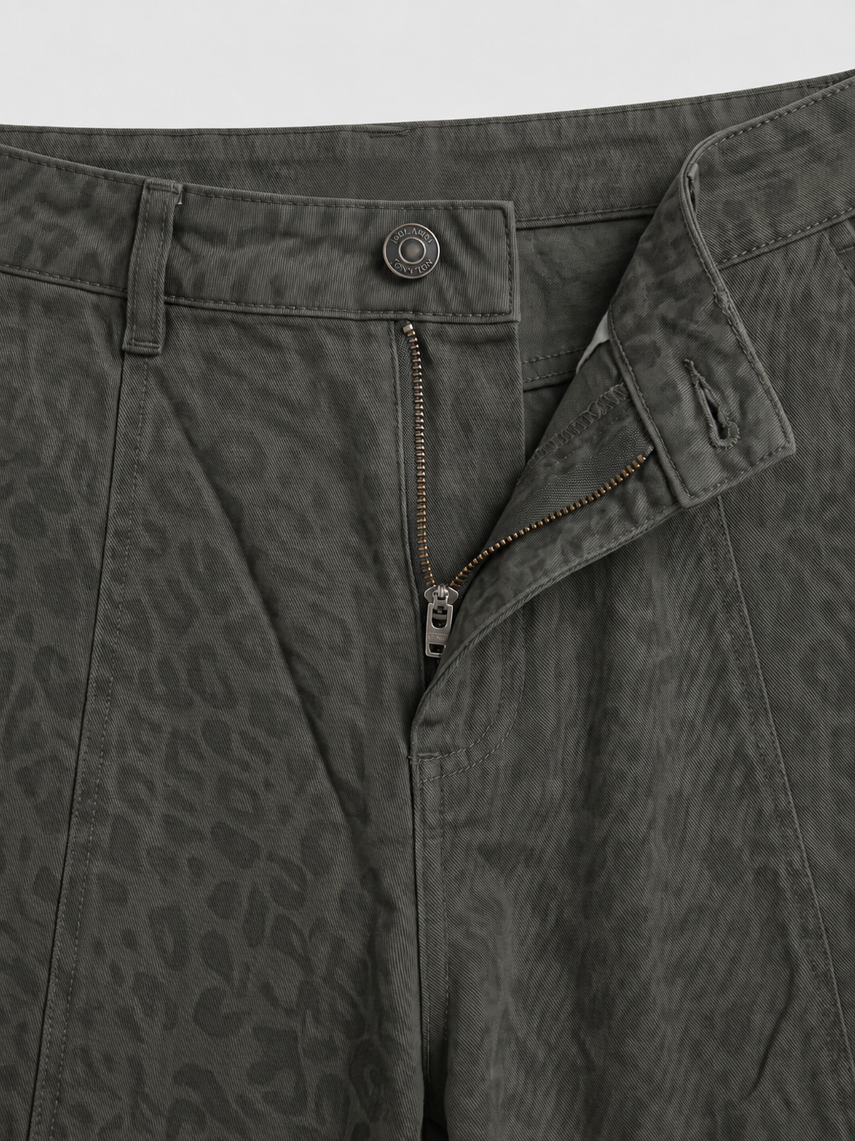Co-ed Dorm Wide-leg Textured Barrel Pants - Green