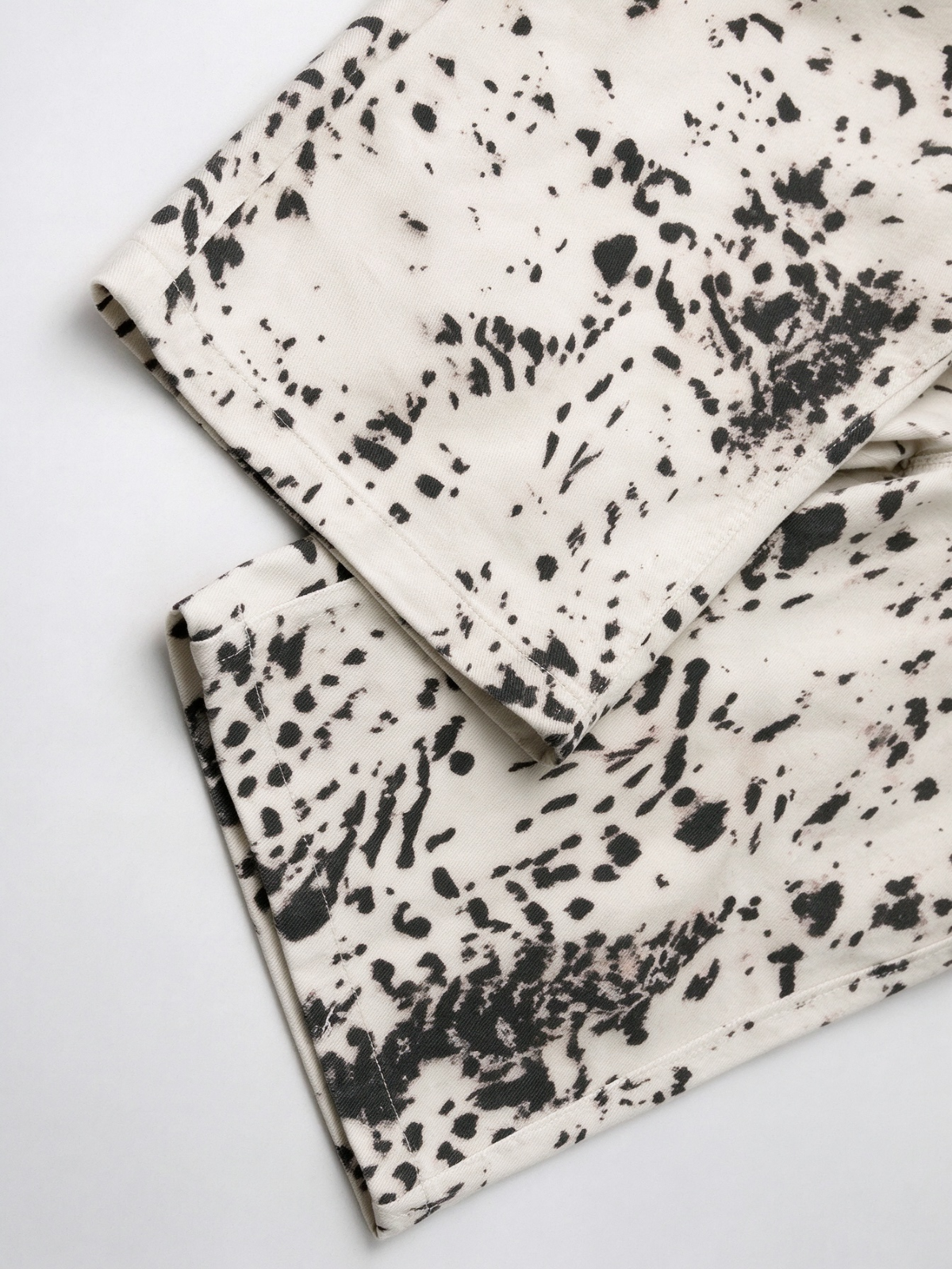 Brick Lane Wide-leg Abstract Pattern Drawstring Maxi Pants - Black/White