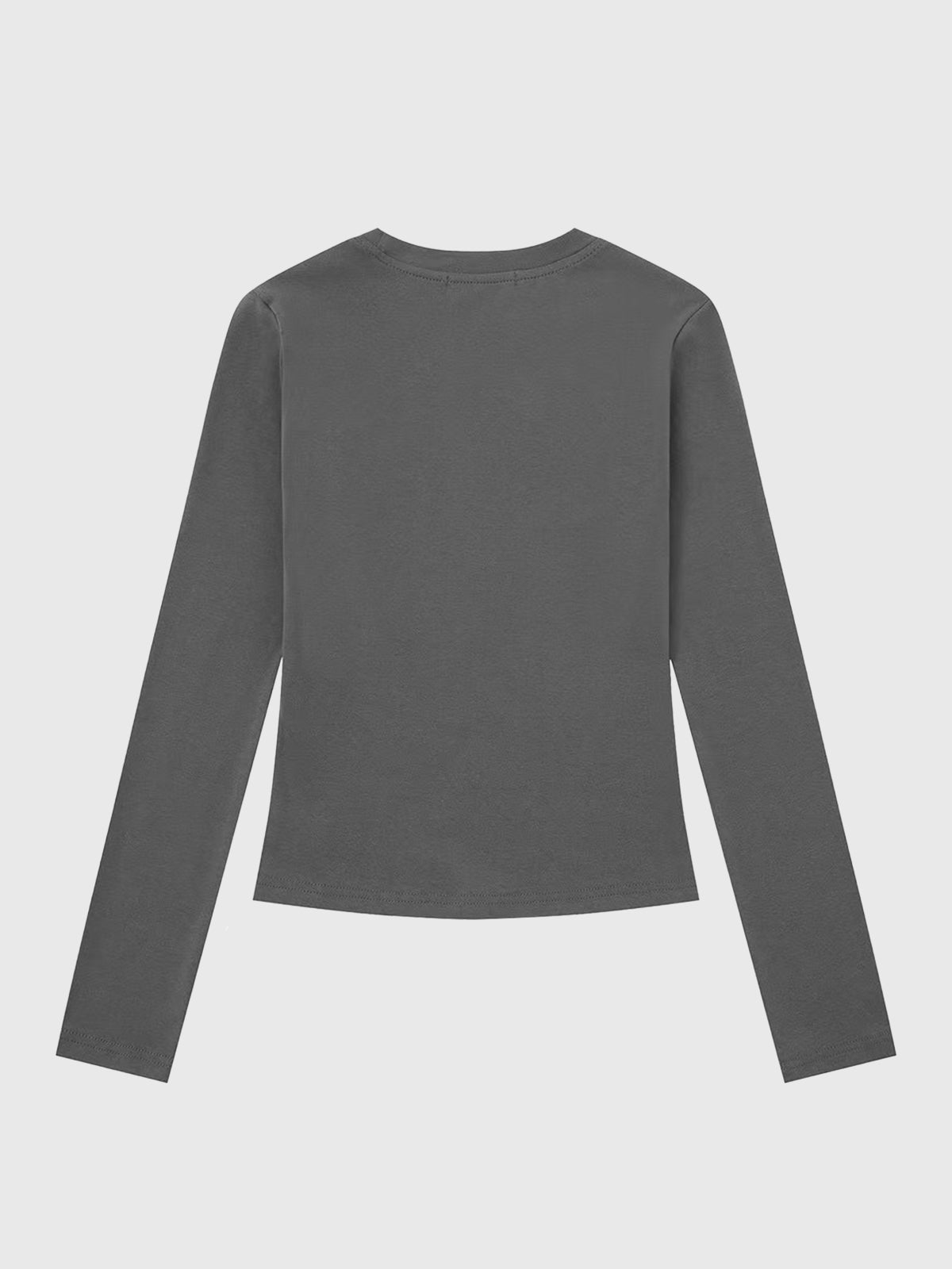 Personal Symbol Long Sleeve Top – Charcoal Grey