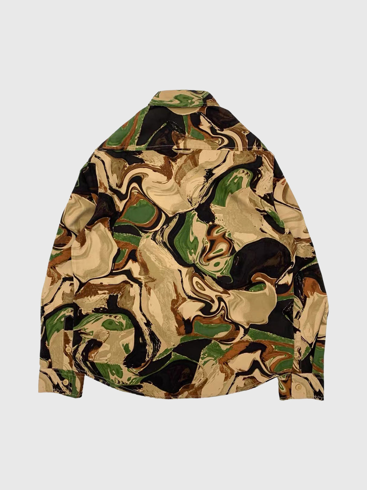 Weekday Outdoor Baggy Camouflage Zip Jacket - Green