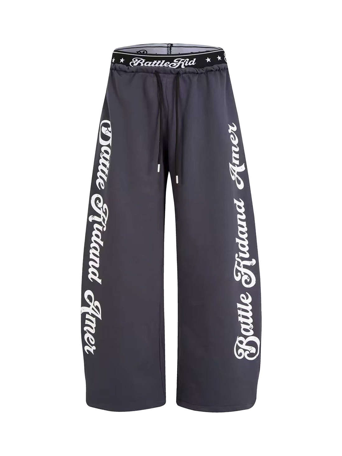 Co-ed Dorm Wide-leg Vintage Washed Denim Maxi Pants - Blue