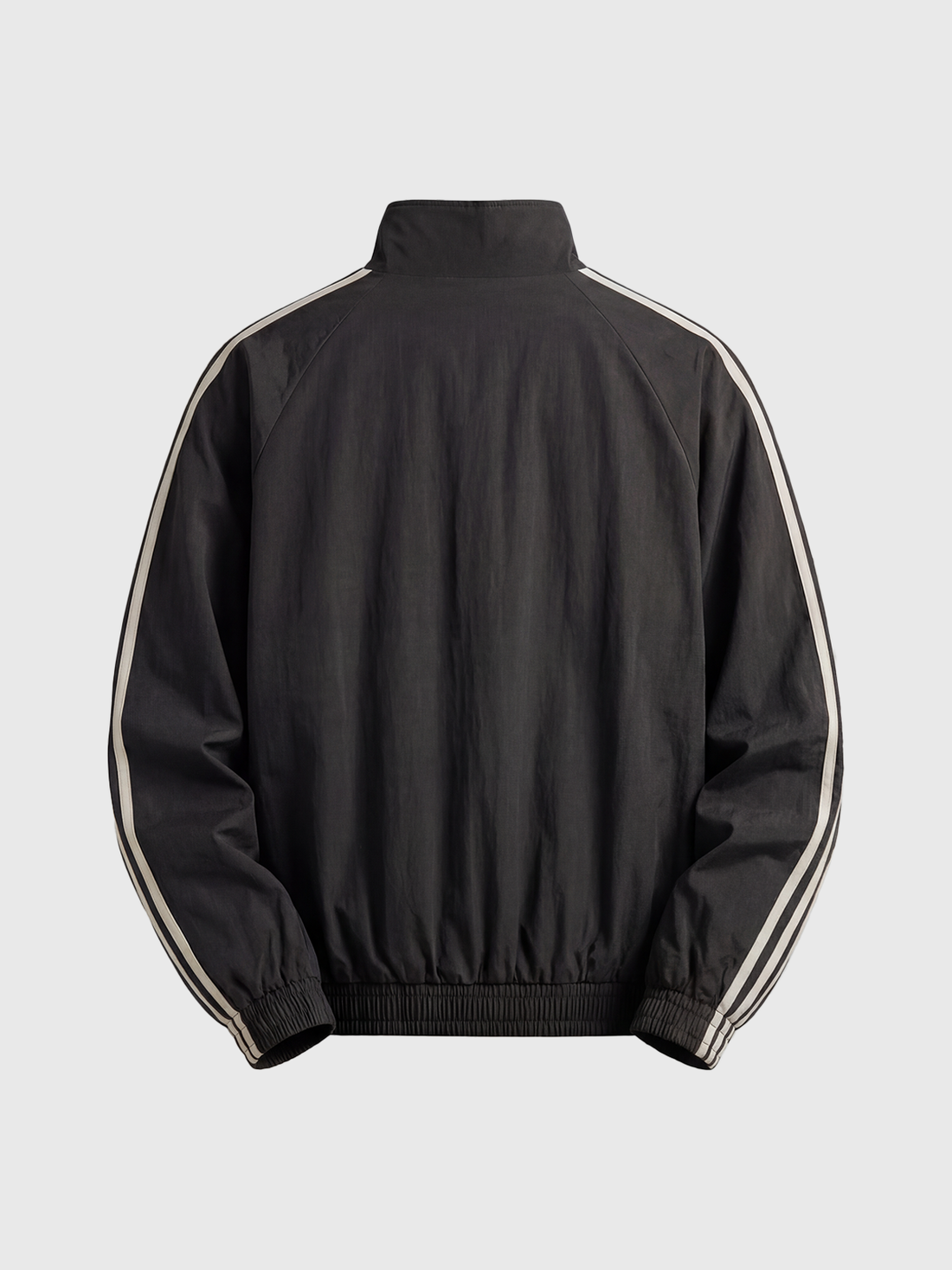 Co-ed Dorm Baggy Frog Button Track Jacket - Black
