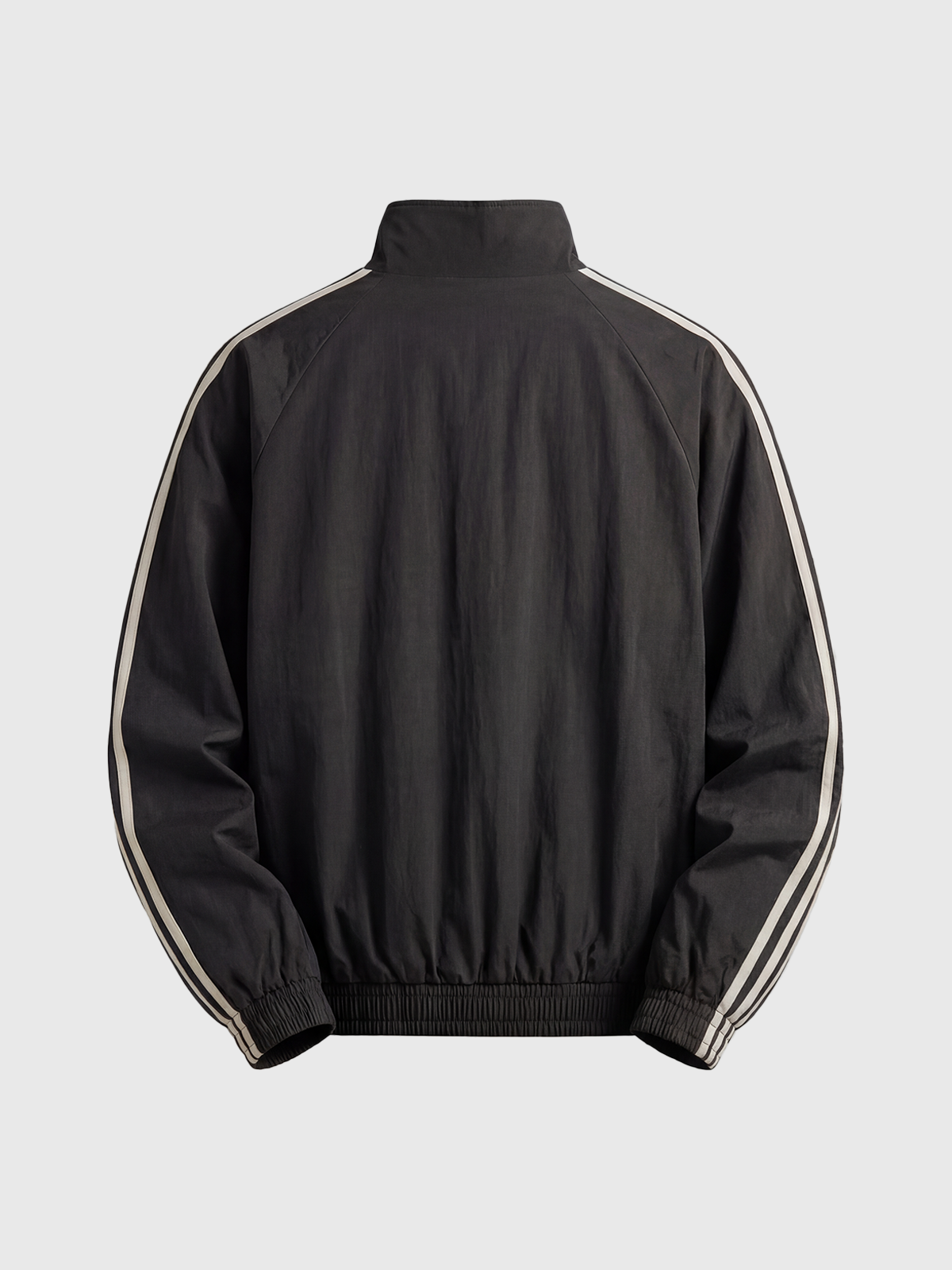 Co-ed Dorm Baggy Frog Button Track Jacket - Black