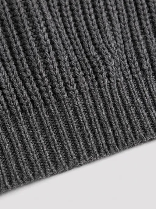 Co-ed Dorm Skimming Cable-Knit V-Neck Vest Top - Grey