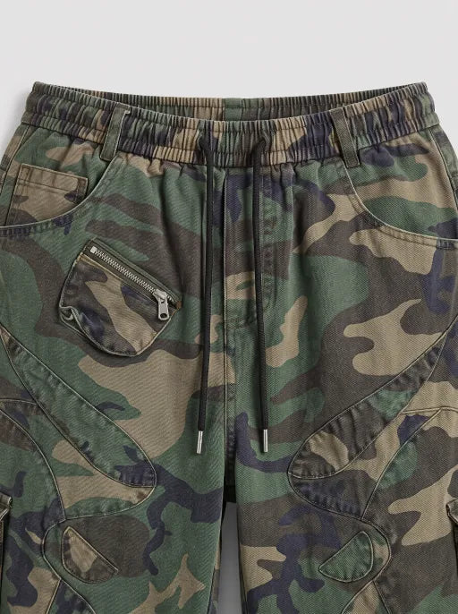 Weekday Outdoor Wide-leg Camouflage Cargo Pants - Green