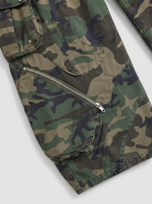 Weekday Outdoor Wide-leg Camouflage Cargo Pants - Green